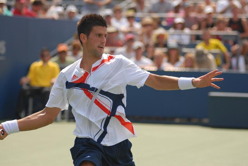 Novak Djokovič ako začínajúci tenista na veľkých turnajoch pred takmer 20-timi rokmi. 