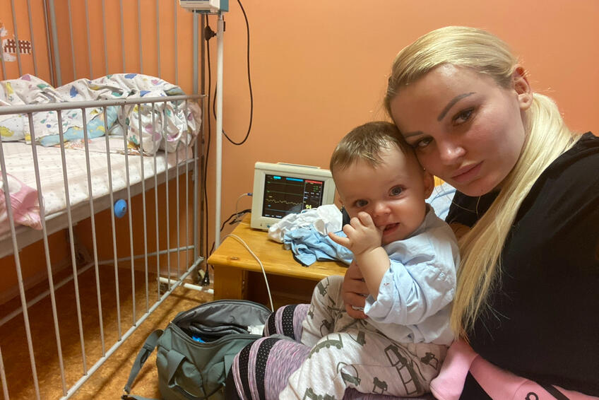 V roku 2022 so synčekom Matteom počas hospitalizácie, kde sa odštartoval celý tento príbeh.