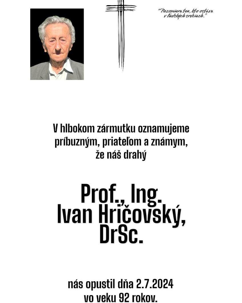 Slovensko prišlo o najslávnejšieho záhradníka Ivana Hričovského († 92): Zbohom, pán profesor!